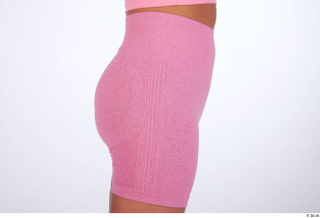 Reeta dressed hips pink short leggings sports thigh 0007.jpg